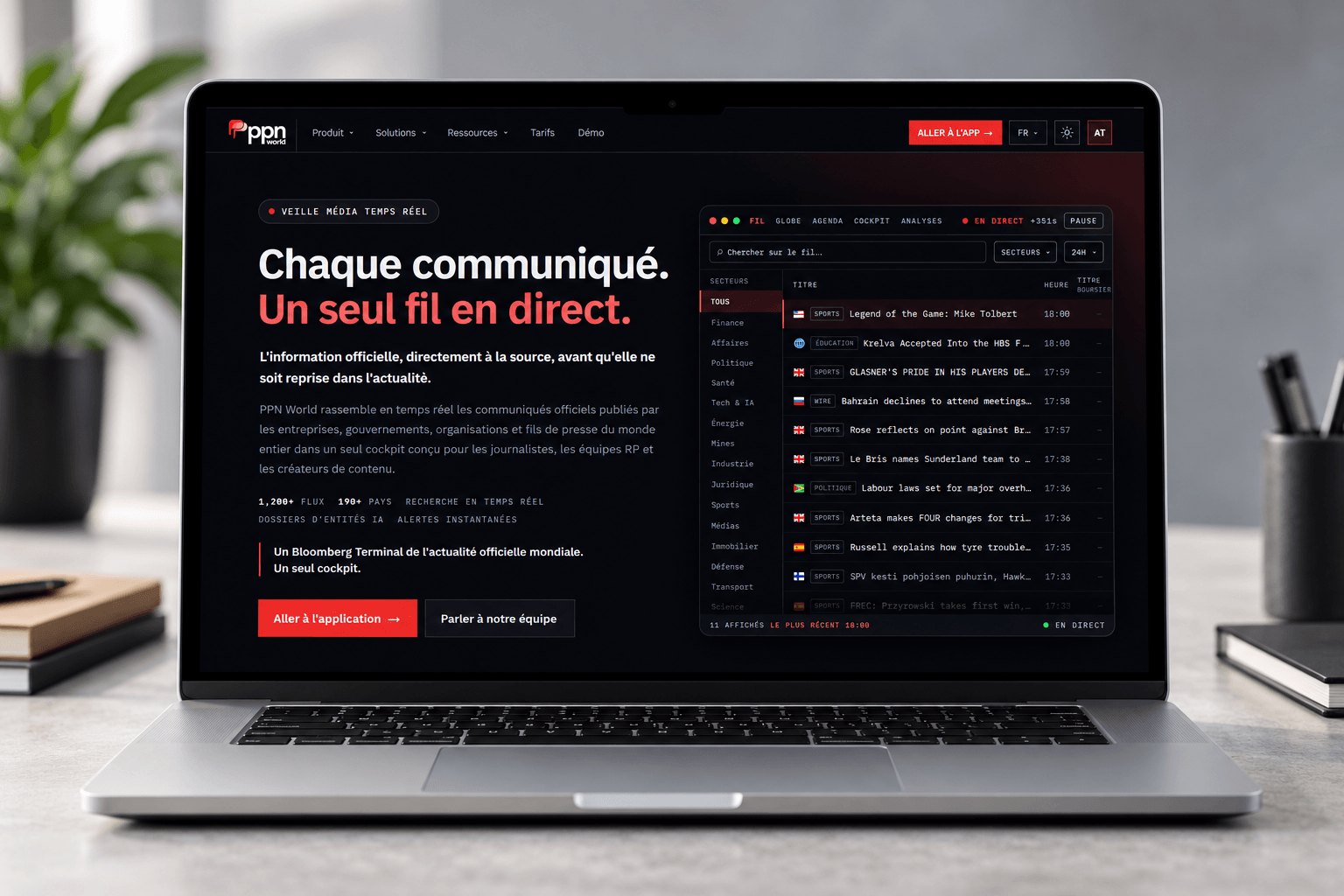 PPN World - Plateforme de veille média en temps réel