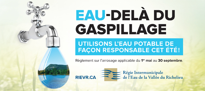 Campagne de sensibilisation pour la Régie Intermunicipale de l’Eau de la Vallée du Richelieu